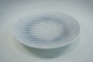 一珍点描ゴス吹雲銀プリーツ7寸皿 有田焼 日本製 丸皿 皿 プレート 和食器 かっぱ橋 料理道具のデパート三起堂 煌彩