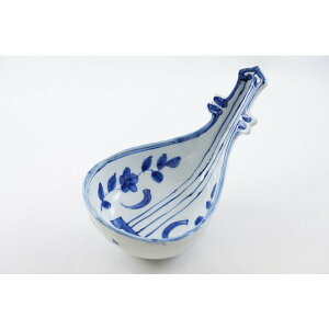 染付ビワ絵草花 ビワ形小向付 有田焼 日本製 刺身皿 向付 和食器 かっぱ橋 料理道具のデパート三起堂 煌彩