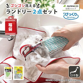 ◆福袋セット【送料無料】洗濯 スポンジ 予洗い 泥汚れ 生地 傷めない スポーツ ワイシャツ 握りやすい 泥 汚れ 野球 ユニフォーム ブラシ 石けん入れ びっくりゴシゴシ洗濯クリーナー ランドリーセット 2点セット サンコー