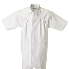 【関西白衣】男性用半袖白衣 胸ギャザー付き 三光白衣オリジナル 高級和食店や割烹料理店などで着用されている伝統的な白衣です。