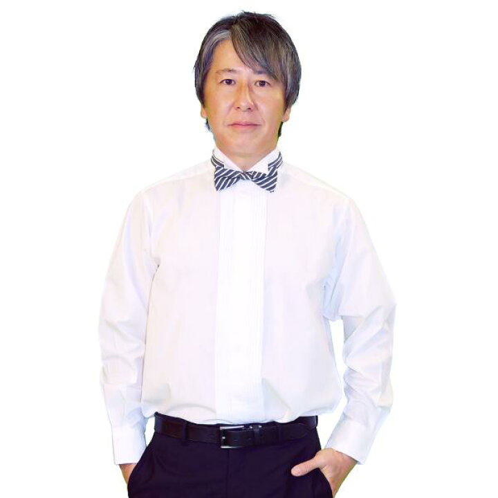 楽天市場 メンズ 12本ピンタック付きウイングカラーシャツ Roy S 三光白衣ショッピングサイト