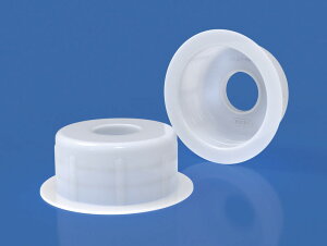 繰り返し使用できるフィルムロール梱包機器洗浄・リユース可能コアキャップ-PP3インチ-23インチ紙管を用いたロール状荷姿の外装フィルム固定用キャップ