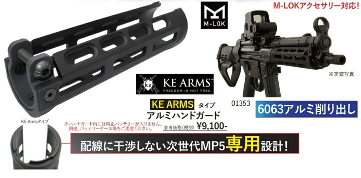楽天市場】WII TECH KE ARMSタイプ アルミハンドガード M-LOK 東京 