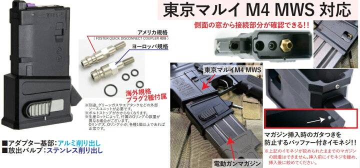 楽天市場】最新入荷分 T8 外部ソース用電動ガン系M4マガジンアダプター 