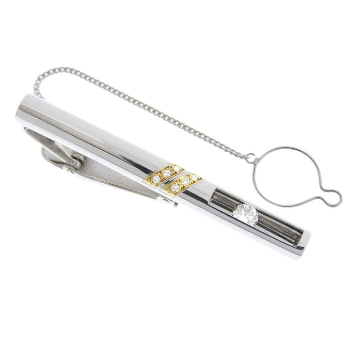 楽天市場】【返品OK】0.35ct 天然ダイヤ タイピン Pt900/K14WG/K18YG  