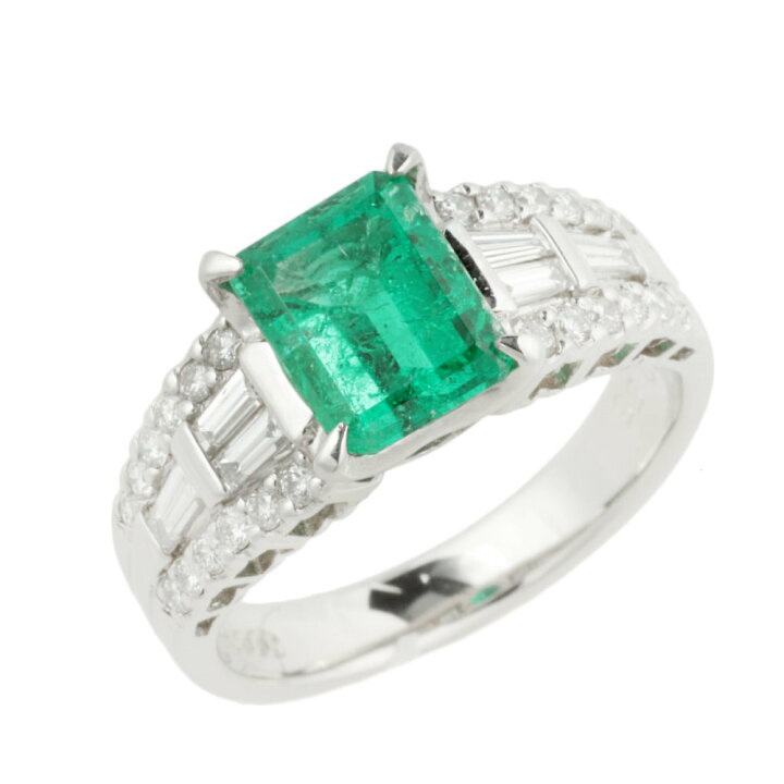 楽天市場】【返品OK】1.717ct 天然エメラルド リング 12号 Pt900 新品 