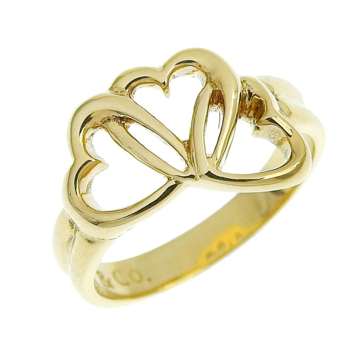 楽天市場】【返品OK】ティファニー トリプル ハート リング 8号 K18YG  