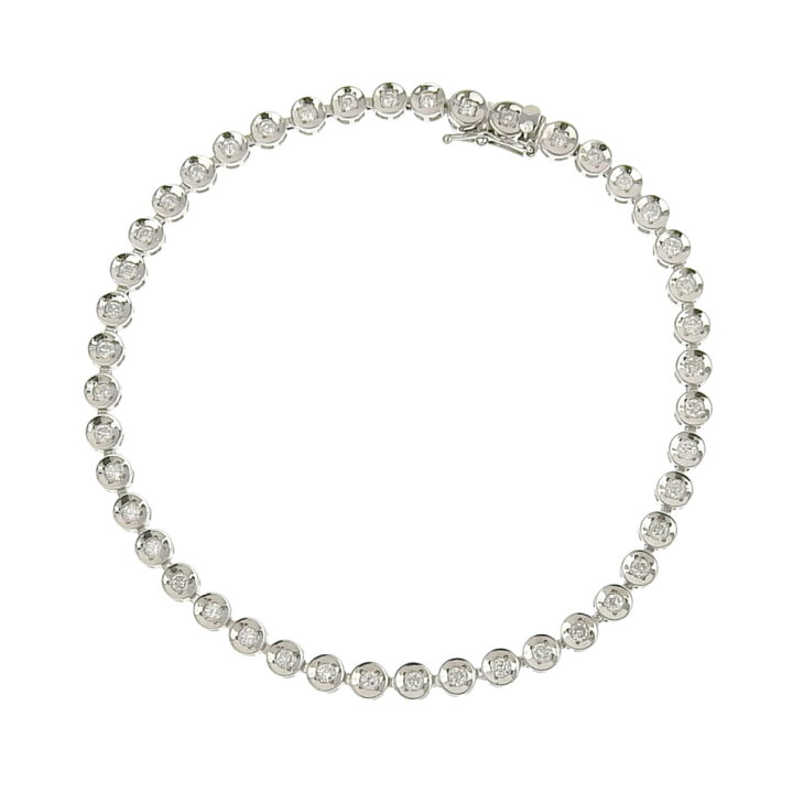 楽天市場】【返品OK】合計1.00ct 天然ダイヤ テニスブレスレット Pt850 
