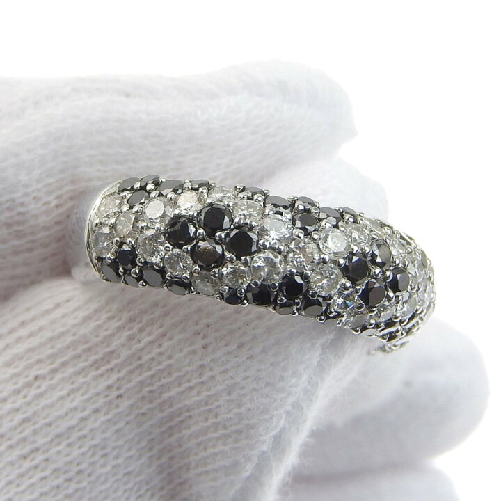 楽天市場】【返品OK】合計2.00ct 天然ダイヤ リング 10号 K18WG 新品 