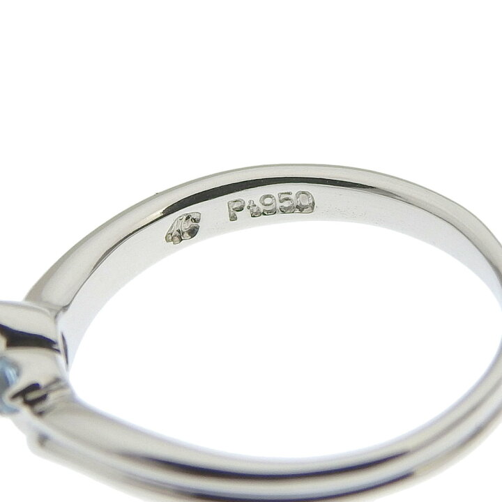 楽天市場】【返品OK】4℃ 天然アクアマリン リング 10号 Pt950 
