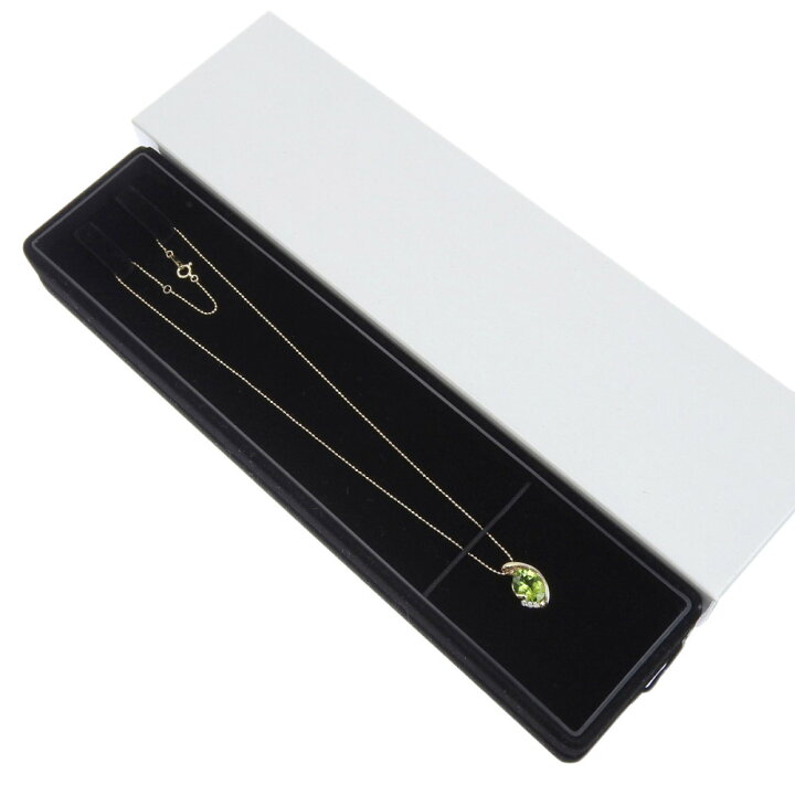楽天市場】【返品OK】2.50ct 天然ペリドット ネックレス 40cm K18YG 