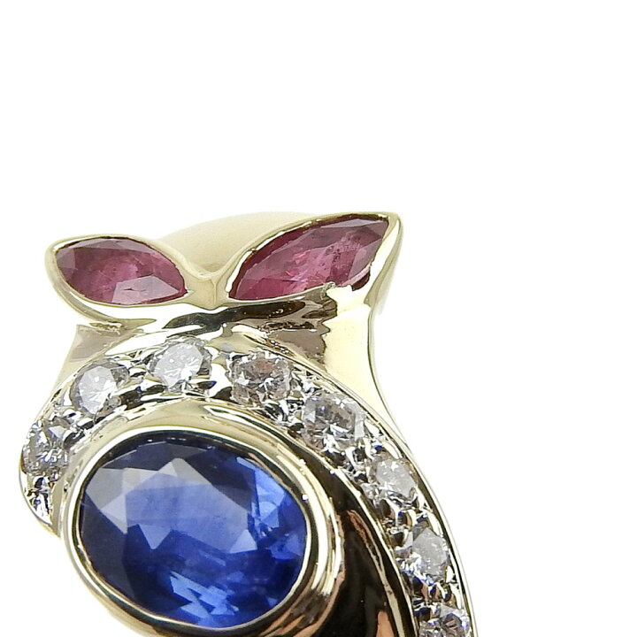 楽天市場】【返品OK】0.60ct 天然サファイア リング 11.5号 K18YG 新品 