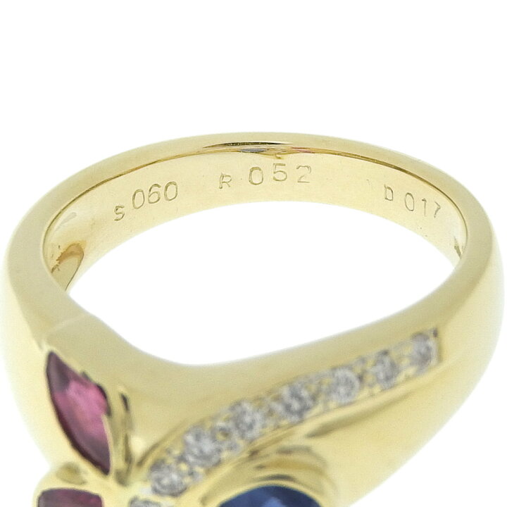 楽天市場】【返品OK】0.60ct 天然サファイア リング 11.5号 K18YG 新品 