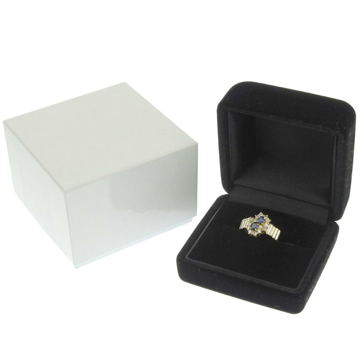楽天市場】【返品OK】合計0.55ct 天然サファイア リング 12号 K18YG 