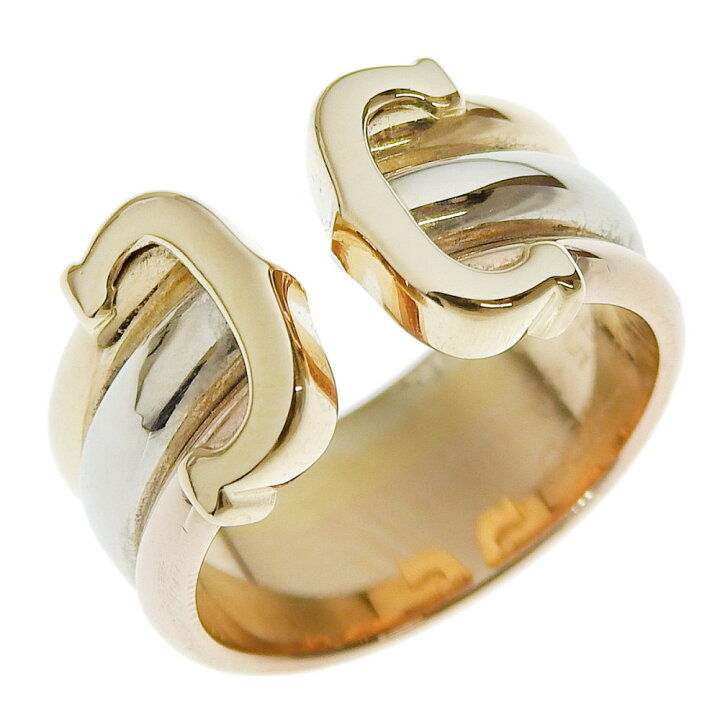 楽天市場】【返品OK】カルティエ 2C スリーゴールド リング #49 10号  