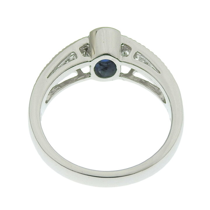 楽天市場】【返品OK】0.70ct 天然サファイア リング 16号 K18WG 新品 