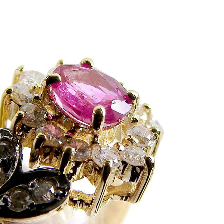 楽天市場】【返品OK】0.35ct 天然ルビー リング 11号 K18YG/Pt900 合計 