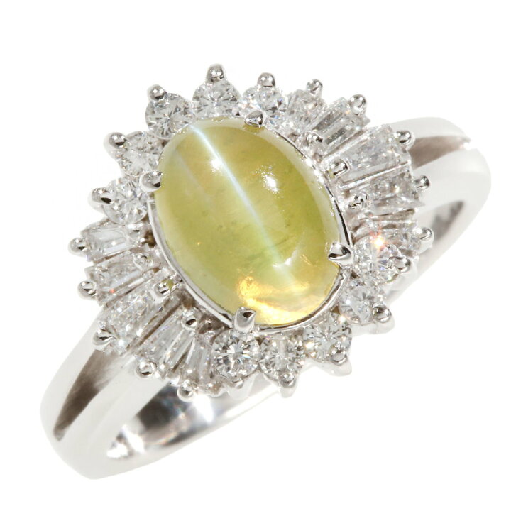 楽天市場】【返品OK】2.80ct 天然クリソベリルキャッツアイ リング 