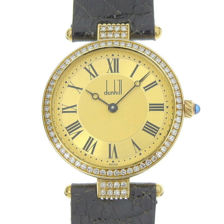 楽天市場】【返品OK】ダンヒル エリート ダイヤベゼル 81QMRM K18YG/革  