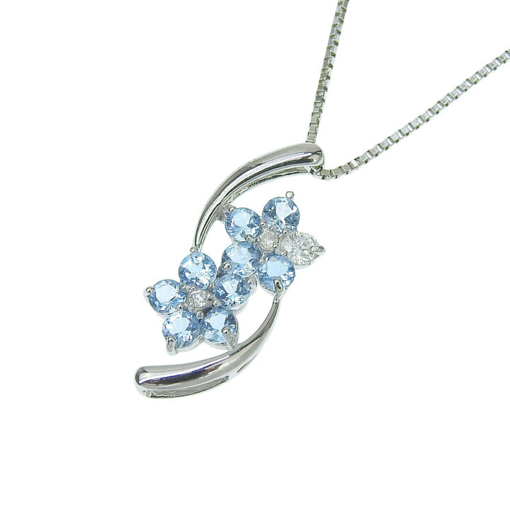 楽天市場】【返品OK】フラワーモチーフ 合計1.00ct 天然アクアマリン  