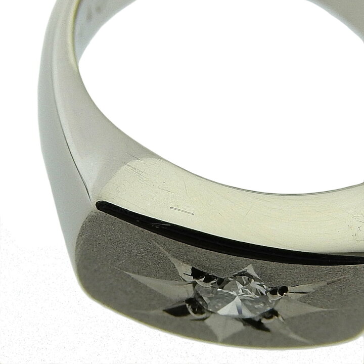 楽天市場】【返品OK】0.16ct 天然ダイヤ 印台 リング 13号 Pm850 新品 