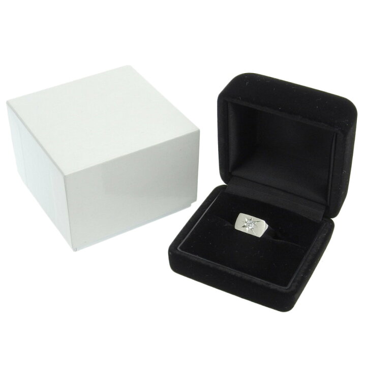 楽天市場】【返品OK】0.16ct 天然ダイヤ 印台 リング 13号 Pm850 新品 