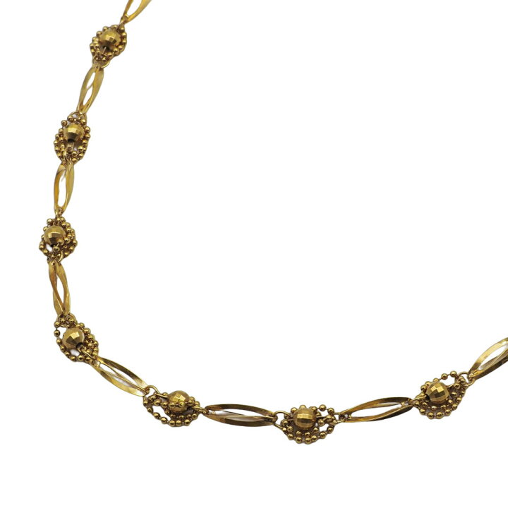 楽天市場】【返品OK】デザイン ネックレス 43cm K18YG 12.1g  