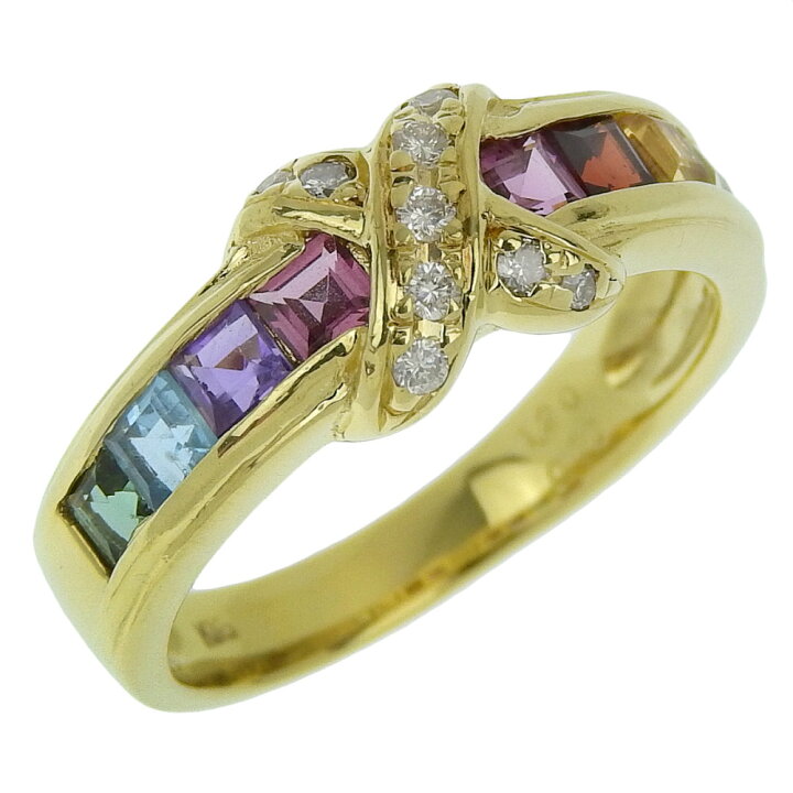 楽天市場】【返品OK】合計1.20ct 天然マルチカラーストーン リング 11  