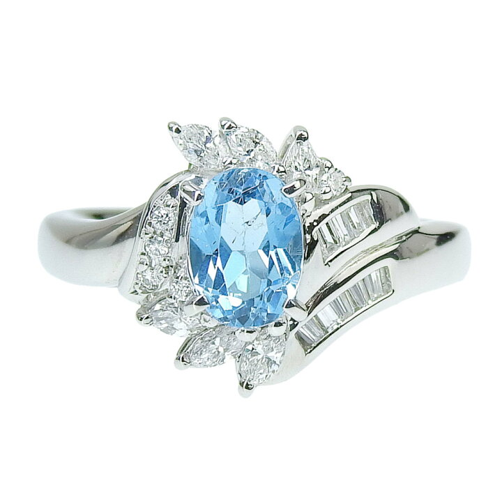楽天市場】【返品OK】1.10ct 天然ブルートパーズ リング 11.5号 Pt900 