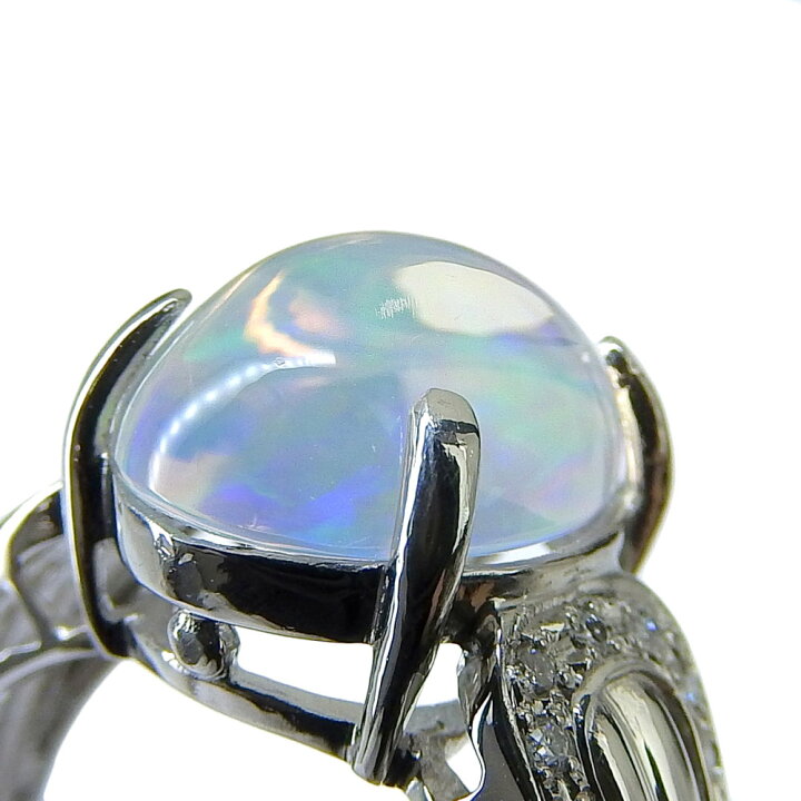 楽天市場】【返品OK】3.03ct 天然ウォーターオパール リング 12号 