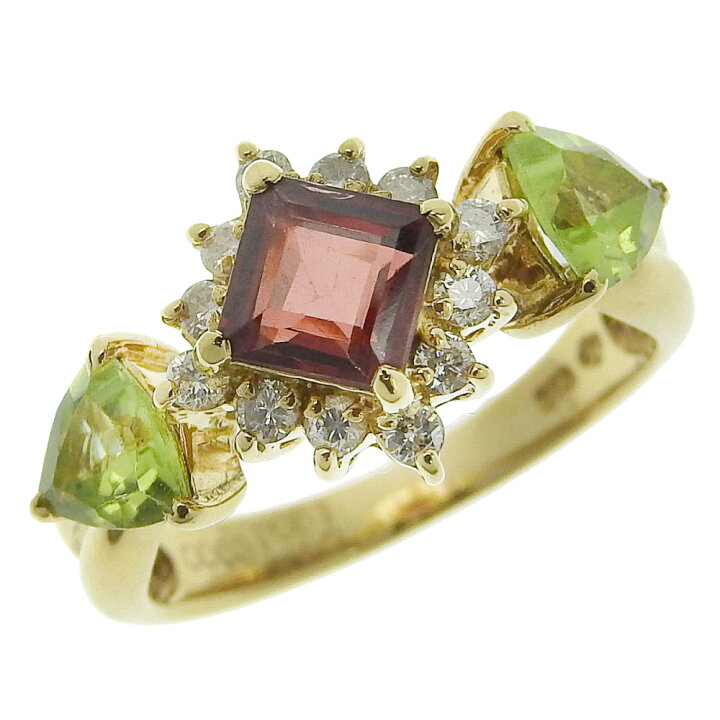 楽天市場】【返品OK】0.63ct 天然ガーネット リング10.5号 K18YG 新品 