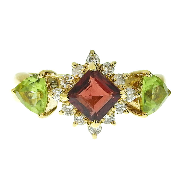 楽天市場】【返品OK】0.63ct 天然ガーネット リング10.5号 K18YG 新品 