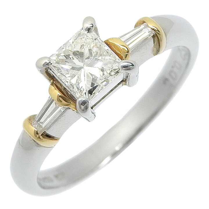 楽天市場】【返品OK】0.52ct 天然ダイヤ リング 11号 Pt900/K18YG 新品 