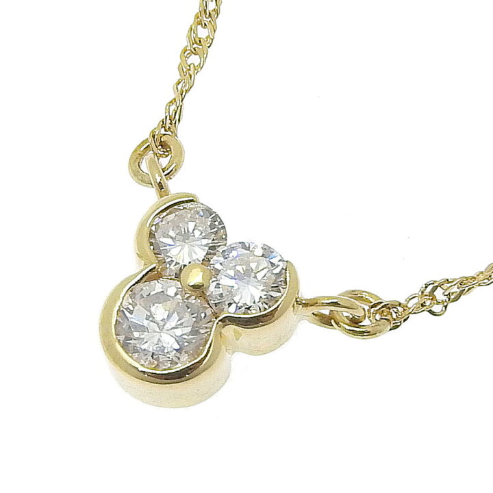 楽天市場】【返品OK】合計0.30ct 天然ダイヤ ネックレス 44cm K18YG 