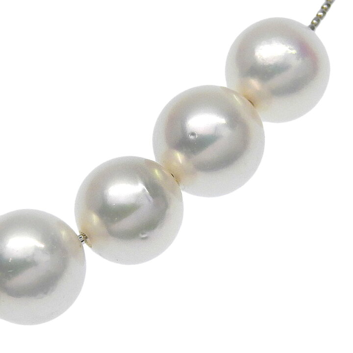 楽天市場】【返品OK】約8.5mm 7P パール ネックレス 45cm K18WG 新品  