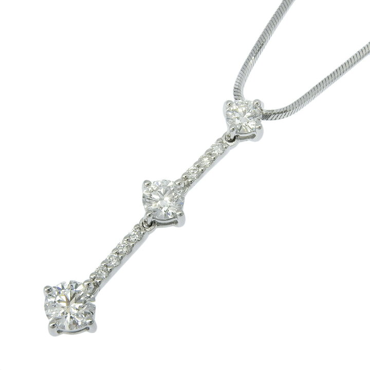 楽天市場】【返品OK】合計0.541ct 天然ダイヤ ネックレス 46cm Pt850 