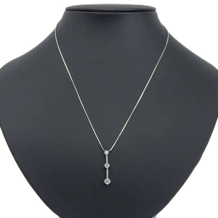 楽天市場】【返品OK】合計0.541ct 天然ダイヤ ネックレス 46cm Pt850 