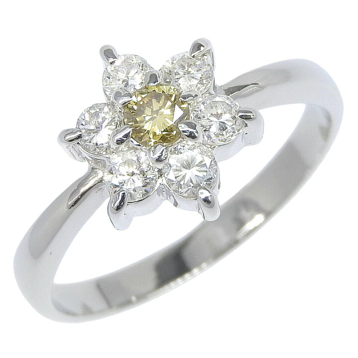 楽天市場】【返品OK】フラワーモチーフ 合計0.50ct 天然ダイヤ リング  