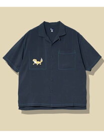 T/Rワンポイント刺繍半袖O/Pシャツ (MENS/WOMENS) go slow caravan ゴースローキャラバン トップス シャツ・ブラウス グレー グリーン ネイビー【送料無料】[Rakuten Fashion]