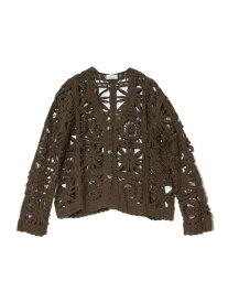 【SALE／30%OFF】GENTIL/ジャンティー かぎ針風カーディガン (WOMENS) GSC WOMENS SELECT ゴースローキャラバン トップス カーディガン ベージュ ブラウン【RBA_E】【送料無料】[Rakuten Fashion]