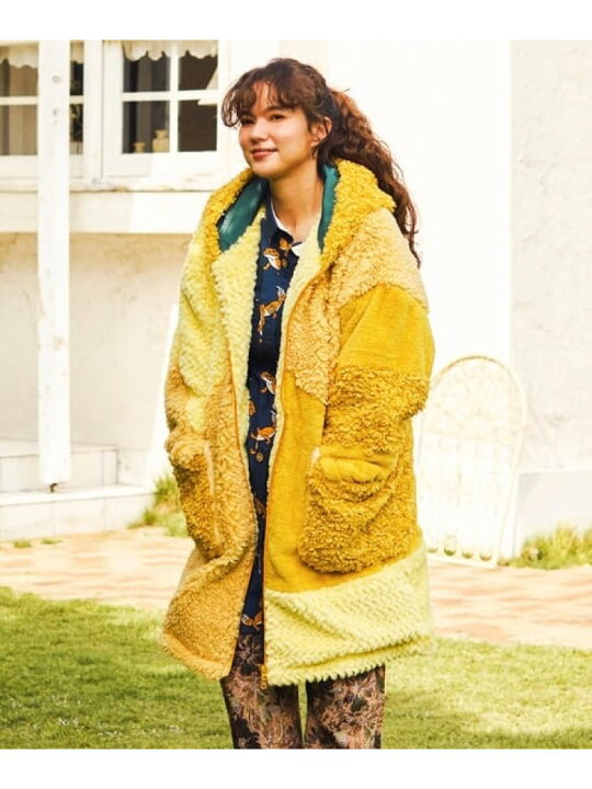 楽天市場】【SALE／70%OFF】ボアファーMIXパッチワークコート (WOMENS 