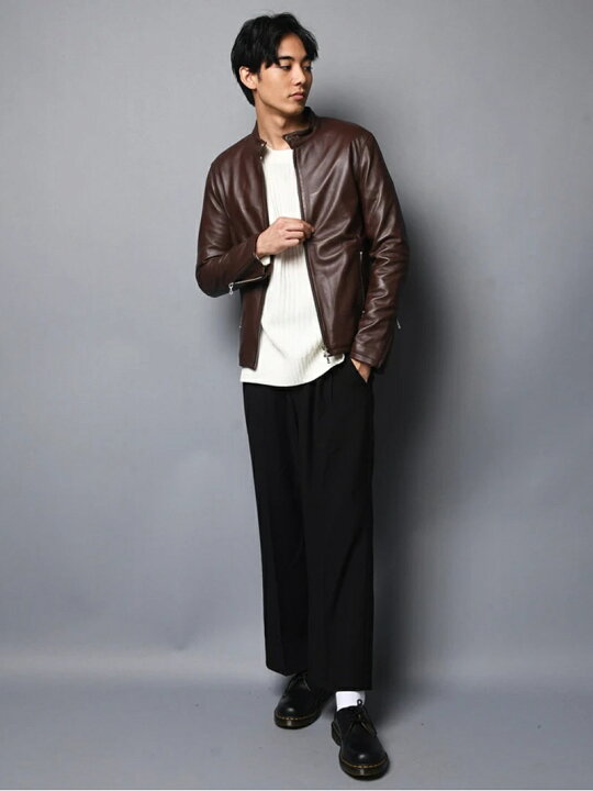 楽天市場】JE LAMB LEATHER EX SINGLE RIDERS JACKROSE ジャックローズ 