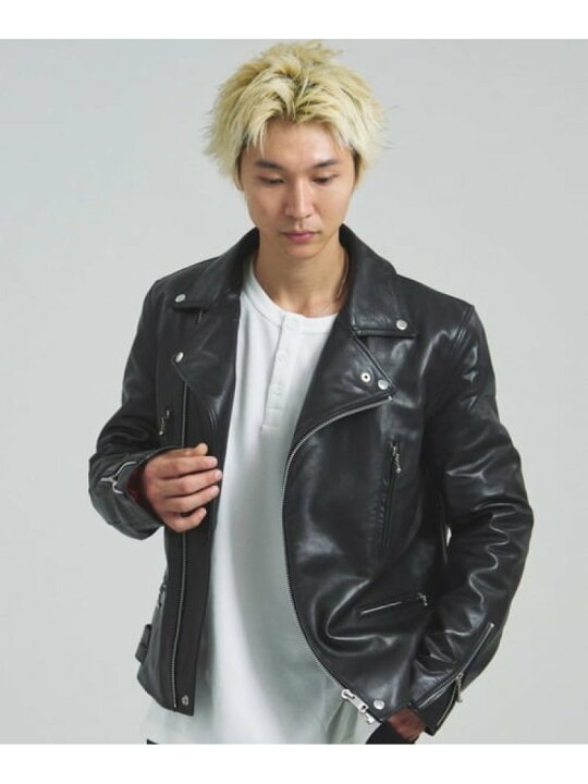 楽天市場】JE-BUFFARO CALF LEATHER DOUBLE RIDERS JACKET 2025(MENS 