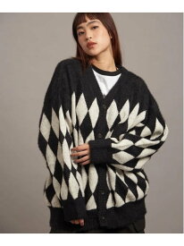 【SALE／60%OFF】JE DIA/ARGYLE JQ SHAGGY KNIT CARDIGAN(MENS) JACKROSE ジャックローズ トップス カーディガン グレー ブラック【RBA_E】[Rakuten Fashion]
