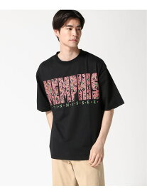 CORISCO/(M)ロゴフラワープリントTシャツ CORISCO サンコーバザール トップス カットソー・Tシャツ ネイビー ブラック ホワイト[Rakuten Fashion]