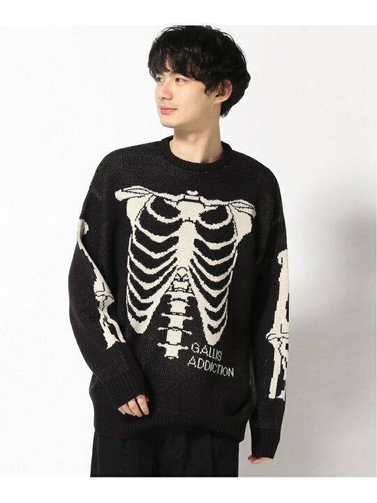 楽天市場】(M)GALLISADDICTION/GA SPRING JACQUARD KNIT CREW GALLIS 