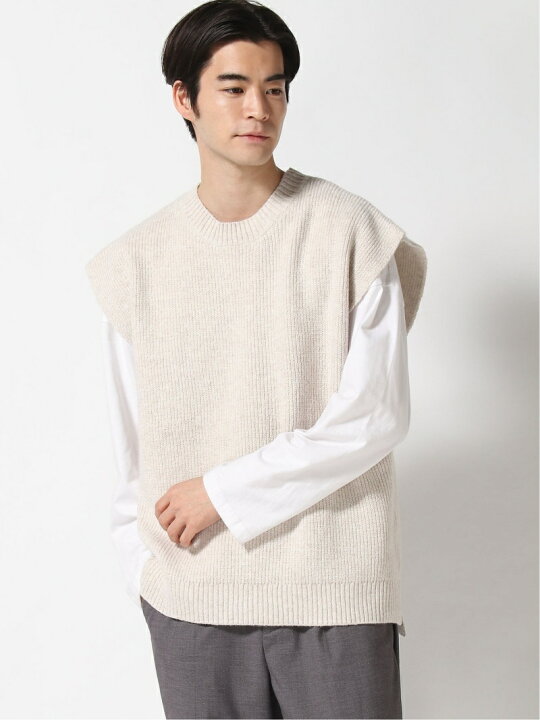 楽天市場】CORISCO/(M)ウール混ニットサイドスリットベスト CORISCO 