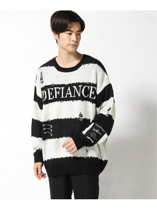 楽天市場】(U)JACKROSE/JE ダメージボーダーニット JACKROSE ジャック 