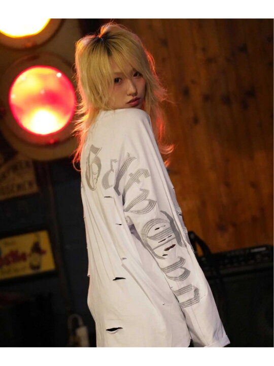 楽天市場】【GALFY×GALLIS ADDICTION】ぼろぼろ刺繍ロンT(MENS) GALLIS 