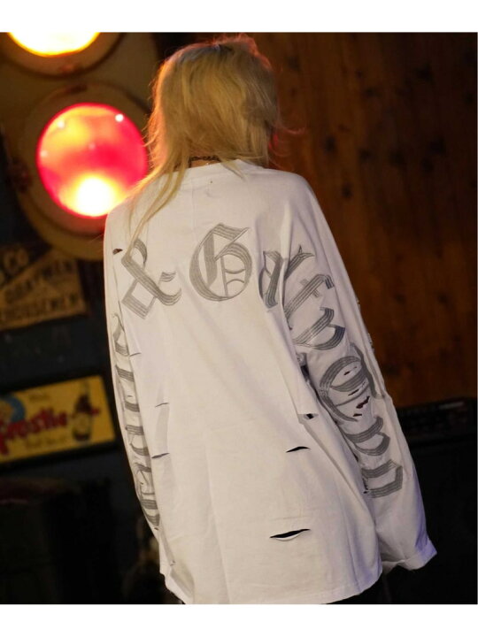 楽天市場】【GALFY×GALLIS ADDICTION】ぼろぼろ刺繍ロンT(MENS) GALLIS 